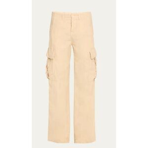 NSF CLOTHING Bennett Straight Relaxed Linen-Blend Cargo Pants in Pigment Natural
